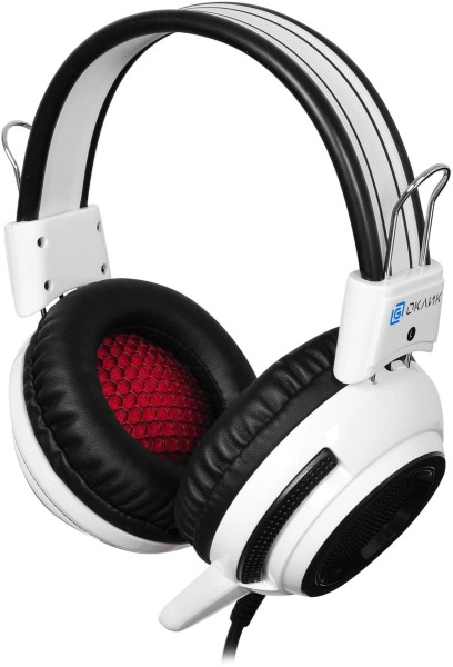 Наушники с микрофоном Oklick HS-G300 ARMAGEDDON белый/черный 2.2м мониторные оголовье (361558) Oklick 361558