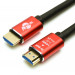Кабель HDMI 3 m (Red/Gold, в пакете)  VER 2.0 ATcom HDMI 2.0 (m) - HDMI 2.0 (m) 3 м
