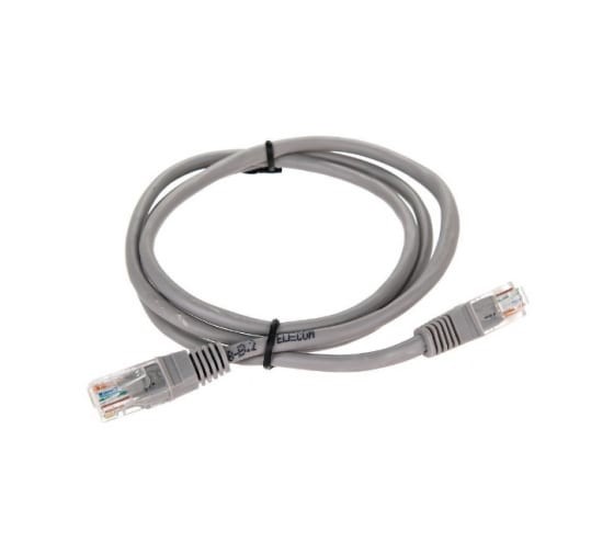 Патчкорд литой "Telecom" UTP кат.5е 1,0м серый
