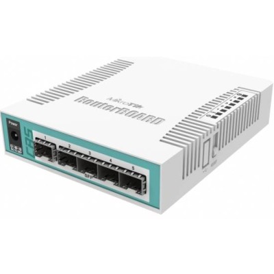 MikroTik CRS106-1C-5S Маршрутизатор Cloud Router Switch, 8 портов, SFP 5x1 Гбит/с, 1хCombo (Gigabit Ethernet/SFP), 1хPoE