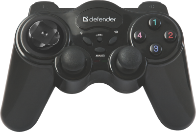Defender Беспроводной геймпад Game Master Wireless USB, радио, 12 кнопок, 2 стика Defender Game Master