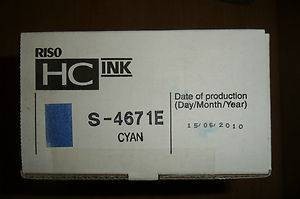 Краска RISO HC 5500 Cyan (1000мл) ( ПРОДАВАТЬ КРАТНО ДВУМ ШТУКАМ!!!)