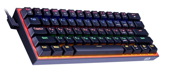 Redragon Механическая клавиатура Fizz RU,радужн,черный,61кн