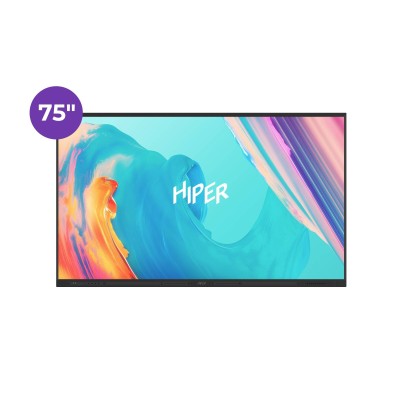 Профессиональная панель 75" HIPER IFP7501-HE (4K, Multi-Touch, 3840x2160, 8 ms, 178°/178°, 400 cd/m, 5000:1,  4GB+32GB)