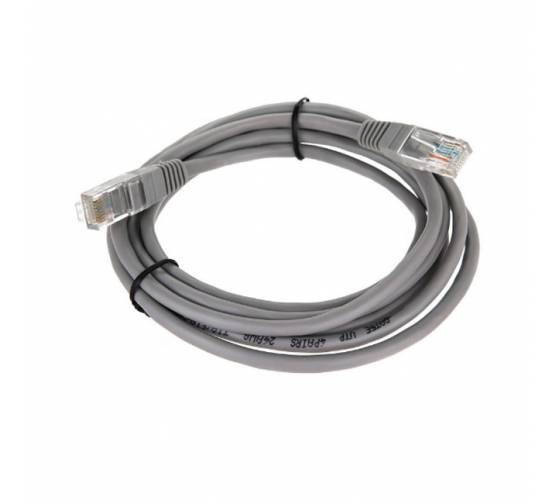 Патчкорд литой "Telecom" UTP кат.5е 2,0м серый