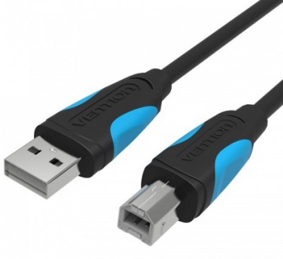 Кабель Vention USB 2.0 AM/BM  - 3м. Черный Vention USB 2.0 Type-AM - USB 2.0 Type-BM 3м