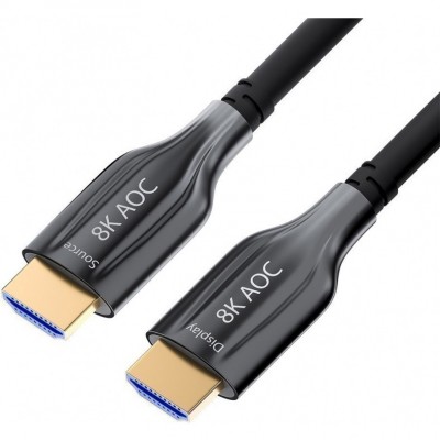 GCR Кабель 100.0m оптический HDMI 2.1 8K 60Hz, 4K 120Hz, 4:4:4, высокоскоростной 48.0 Гбит/с, 3D Greenconnect GCR-53711