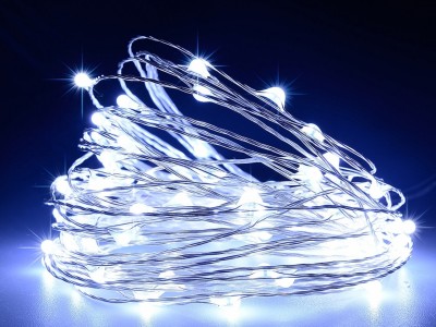 Гирлянда Гирлянда 20LED CR2032, 1 режим, 2 м, медь, белый