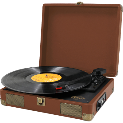 Проигрыватель для винила RITMIX LP-100 Коричневая кожа