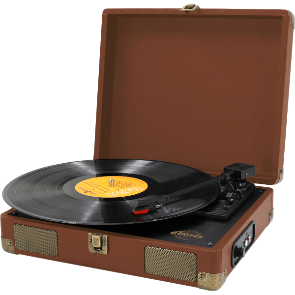 Проигрыватель для винила RITMIX LP-100 Коричневая кожа