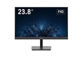 Монитор 23,8″, 1920×1080; матрица VA; 100 Гц; 250 кд/м²; время отклика 6,5 мс; HDMI, VGA, аудиовыход 3,5 мм; режим работ
