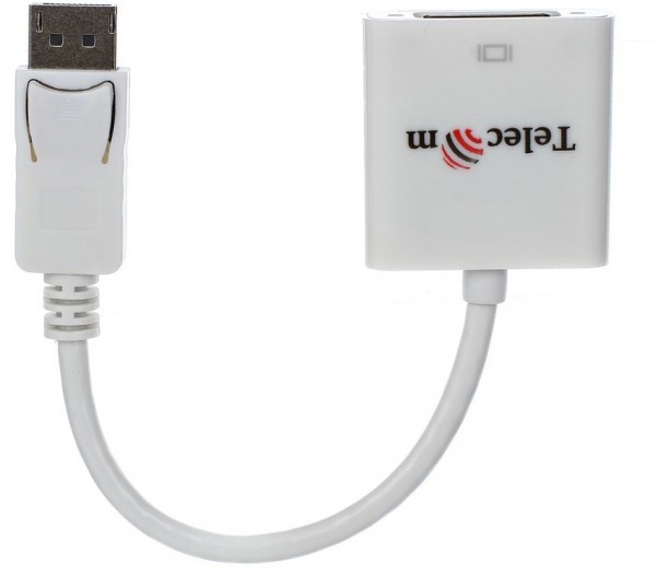 Кабель-переходник DP --> DVI-F 0,2m , Telecom (TA557) Telecom DP  —  DVI-F 0,2m