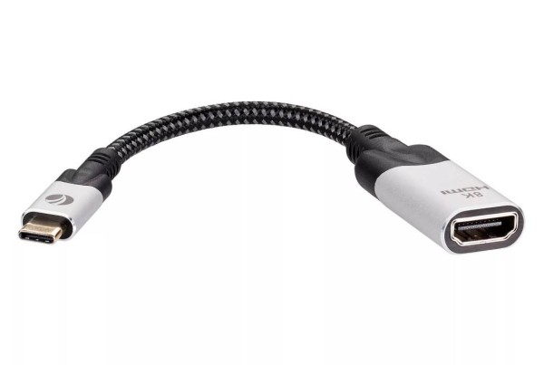 Aдаптер USB 3.1 Type-Cm --> HDMI A(f) 8K@60Hz, 0.15m ,Alum ,VCOM <CU423MV-8K>