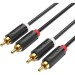 Кабель Vention аудио 2RCA M/2RCA M - 3м Чёрный Vention BCMBI