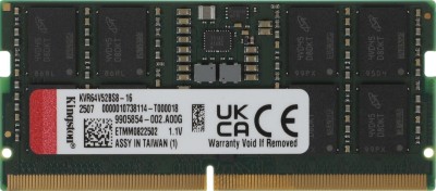 Память DDR5 16GB 6400MHz Kingston KVR64V52BS8-16