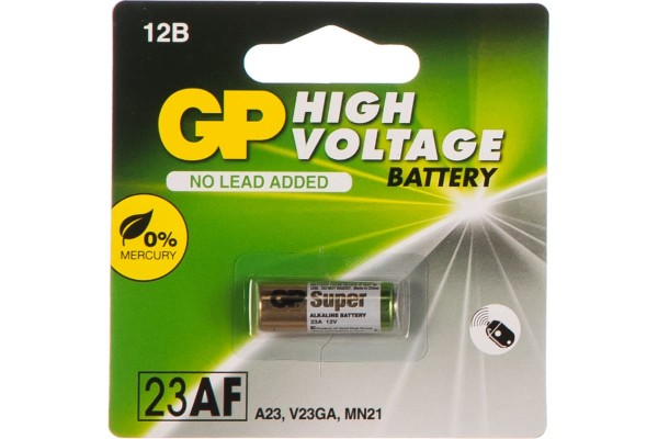 Высоковольтная батарейка 12В GP 23AF - 1 шт. в блистере GP 4891199042096