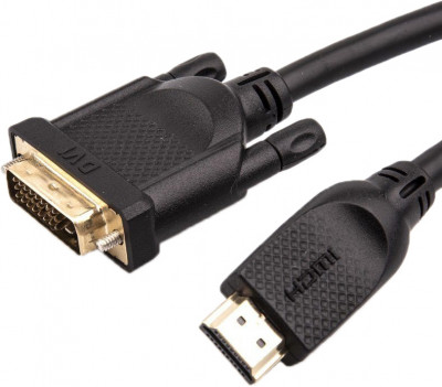 Кабель HDMI AM/DVI(24+1)M, 1.8м, CU, 1080P@60Hz, 2F, VCOM <CG484G-1.8M> VCOM HDMI (m) - DVI-D (m) 1.8м