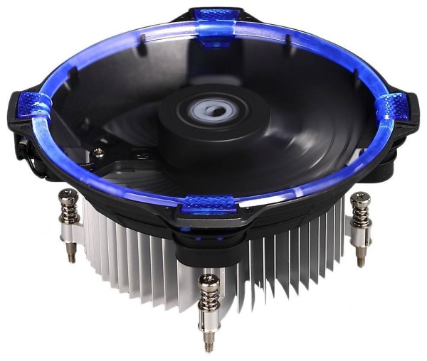 Кулер CPU ID-Cooling DK-03_HALO-I-B (1150/1151/1155, 100W, 26.4 dB, 1600 rpm, 120мм, 3pin, синяя подсветка, низкопрофиль