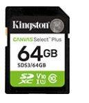 Флеш карта SD 64GB Kingston SDXC Class 10 UHS-I U1 V10  Canvas Select Plus 100Mb/s