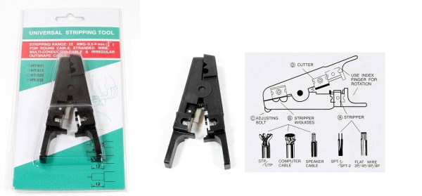 Устройство HT-501/LY-501C для зачистки кабеля (UTP/STP, плоский телефонный )