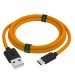 GCR QC Кабель 1.0m, TypeC, быстрая зарядка, оранжевый TPE, черные коннекторы, 28/22 AWG, GCR-52723 Greenconnect USB 2.0 Type-AM - USB 2.0 Type-C (m) 1м