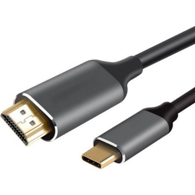 Кабель-адаптер USB 3.1 Type-Cm --> HDMI A(m) 4K@60Hz, 1.8m ,Aluminium Shell,VCOM <CU423MC-1.8M>