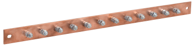 ITK Шина заземл. 483х25x3мм медь ШМТ М1 12 точек подключ. М6 ITK ER-12-325-M1