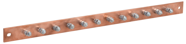 ITK Шина заземл. 483х25x3мм медь ШМТ М1 12 точек подключ. М6 ITK ER-12-325-M1