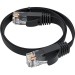 GCR Патч-корд 2.0m PROF плоский прямой кат.7 ethernet, медь, черный, RJ45, T568B, GCR-53176 Greenconnect GCR-53176 кат.7, 2 м