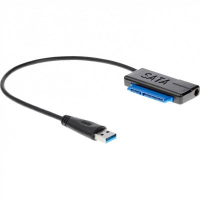 Кабель-адаптер USB3.0 ---SATA III 2.5/3,5"+SSD, правый угол, VCOM <CU817A> VCOM CU817A