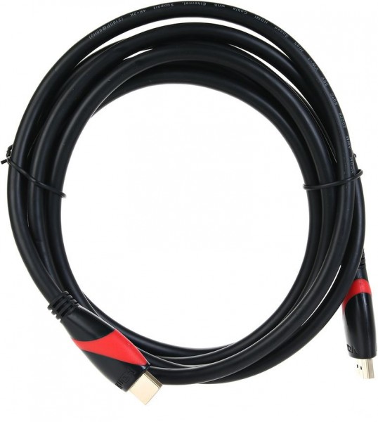 Кабель HDMI 19M/M ver. 2.0 black red, 3m VCOM <CG525-R-3.0> VCOM HDMI (m) - HDMI (m) 3м