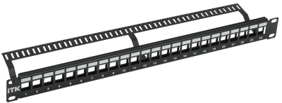 ITK 1U Модульная патч-панель UTP 24 порта ITK PP24-1UMU