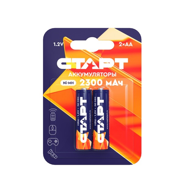 Аккумулятор СТАРТ Ni-MH HR6 AA 2300mAh BL2 Аккумулятор СТАРТ Ni-MH HR6 AA 2300mAh BL2