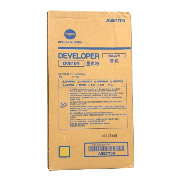 Девелопер Konica-Minolta bizhub PRESS C1085/C1100 желтый DV-616Y A5E7700