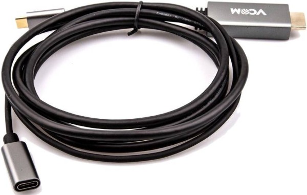 Кабель-адаптер USB 3.1 Type-Cm --> HDMI A(m) 4K@60Hz, 1.8m , PD, Alum Shell,VCOM <CU423MCPD-1.8M>