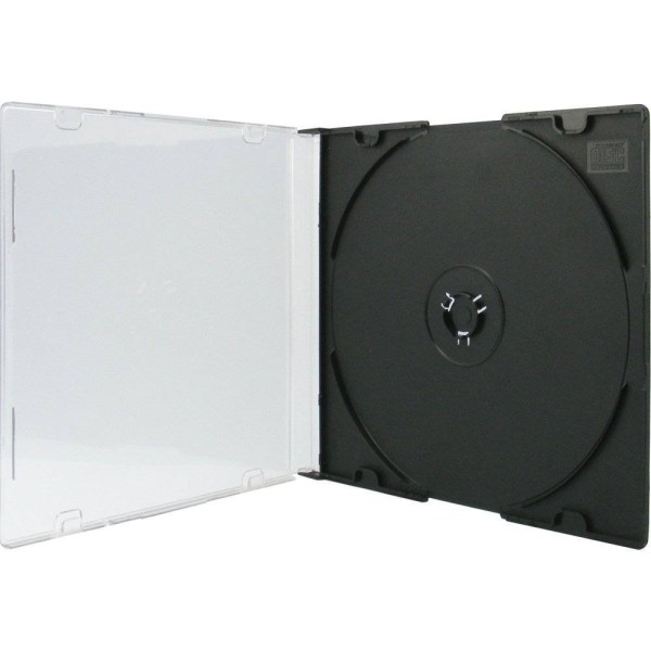 Бокс Mirex для CD/DVD пластиковый Slim Case черный (200 шт.)