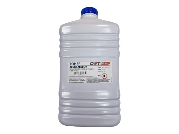 Тонер для KONICA MINOLTA C258/C368/C287 Black (NF8K) 500г/бут. (TN-324K/TN-221K/TN-514K/TN-515/TN-516/TN-325/TN-326) CET