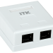 Настенная информационная розетка RJ45 8P8C, кат.5Е UTP, 2-порта, белая ITK CS2-1C5EU-22