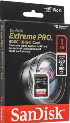 Флеш карта SD 1TB SanDisk SDXC Class 10 V60 UHS-II U3 Extreme Pro 280/150MB/s