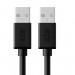 Greenconnect Кабель 2.0m USB 2.0, AM/AM, черный, 28/28 AWG, экран, армированный, морозостойкий, GCR-UM2M-BB2S-2.0m Greenconnect USB 2.0 Type-AM - USB 2.0 Type-AM 2м