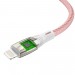 Greenconnect Кабель 1.2m для iPod, iPhone, iPad series MERCEDES& LED, PINK NYLON, супер быстрая зарядка, MFI, GCR-52165 Greenconnect  USB 2.0 Type-AM - Lightning (m) 1.2м
