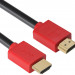 Greenconnect Кабель 0.3m HDMI версия 2.0, HDR 4:2:2, Ultra HD, 4K 60 fps 60Hz/5K*30Hz, 3D, AUDIO, 18.0 Гбит/с, 28/28 AWG, OD7.3mm, тройной экран, черный, красные коннекторы, GCR-HM451-0.3m Greenconnect HDMI (m) - HDMI (m) 0.3м
