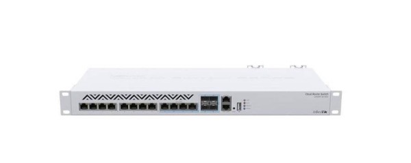 Mikrotik CRS312-4C+8XG-RM Коммутатор Cloud Router Switch 8х 1G/2.5G/5G/10G RJ45,  4х 10G RJ45/SFP+ with RouterOS L5, 1U 