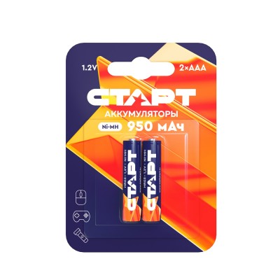Аккумулятор СТАРТ Ni-MH  HR03 AAA 950mAh BL2 Аккумулятор СТАРТ Ni-MH HR03 AAA 950mAh BL2