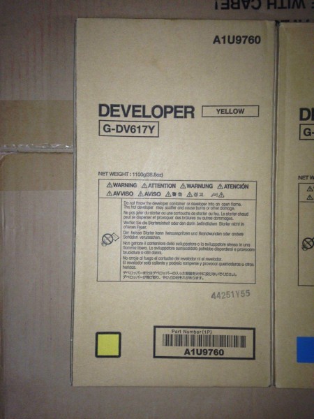 Девелопер Konica-Minolta bizhub PRESS C6000/C7000/C70hc желтый DV-617Y A1U9760