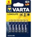 Батарейка Varta LONGLIFE LR03 AAA BL6 Alkaline 1.5V (4103) (6/60/300) Varta LONGLIFE LR03 AAA (04103101416)