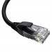 GCR Патч-корд прямой 2.0m UTP кат.5e, черный, нижний угол, литой, ethernet high speed, RJ45, T568B, GCR-53196 Greenconnect RJ45(m) - RJ45(m) Cat. 5e 2м чёрный