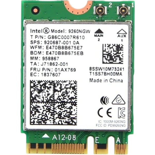 Плата сетевого контроллера Адаптер Intel Wireless-AC 9260 (9260.NGWGIE.NV)