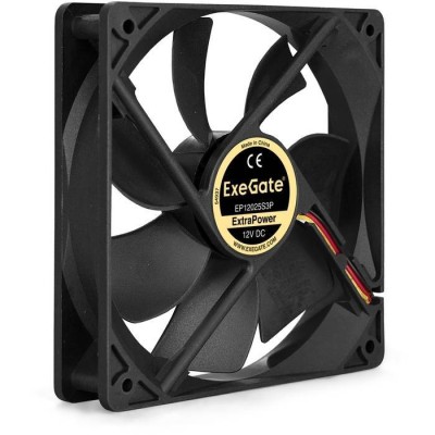 Вентилятор ExeGate ExtraPower EP12025S3P, 120x120x25 мм, Sleeve bearing (подшипник скольжения), 3pin, 1800RPM, 26dBA