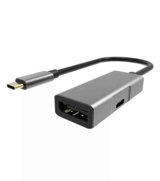 Aдаптер USB 3.1 Type-Cm --> DP(f) , 4K@60Hz, PD charging, Aluminum Shell, VCOM 